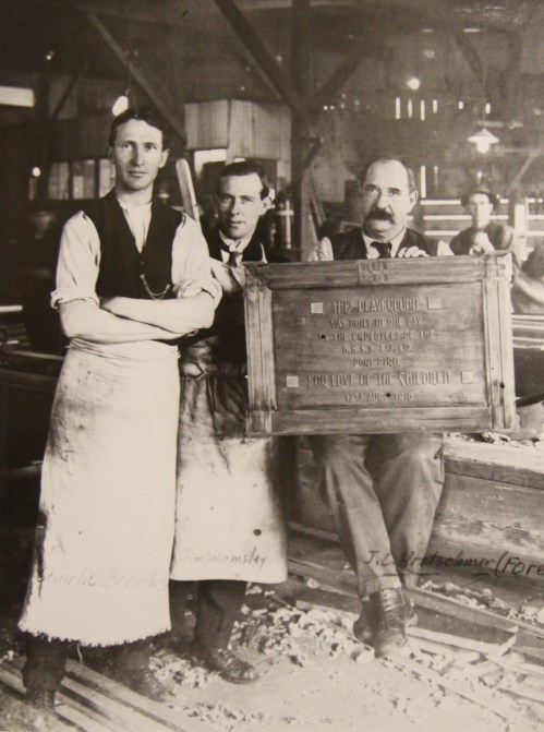 29. 1918 Playground plaque BHAS makers copy